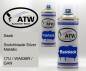 Preview: Saab, Switchblade Silver Metallic, 17U / WA636R / GAN: 400ml Sprühdose + 400ml Klarlack - Set, von ATW Autoteile West.
